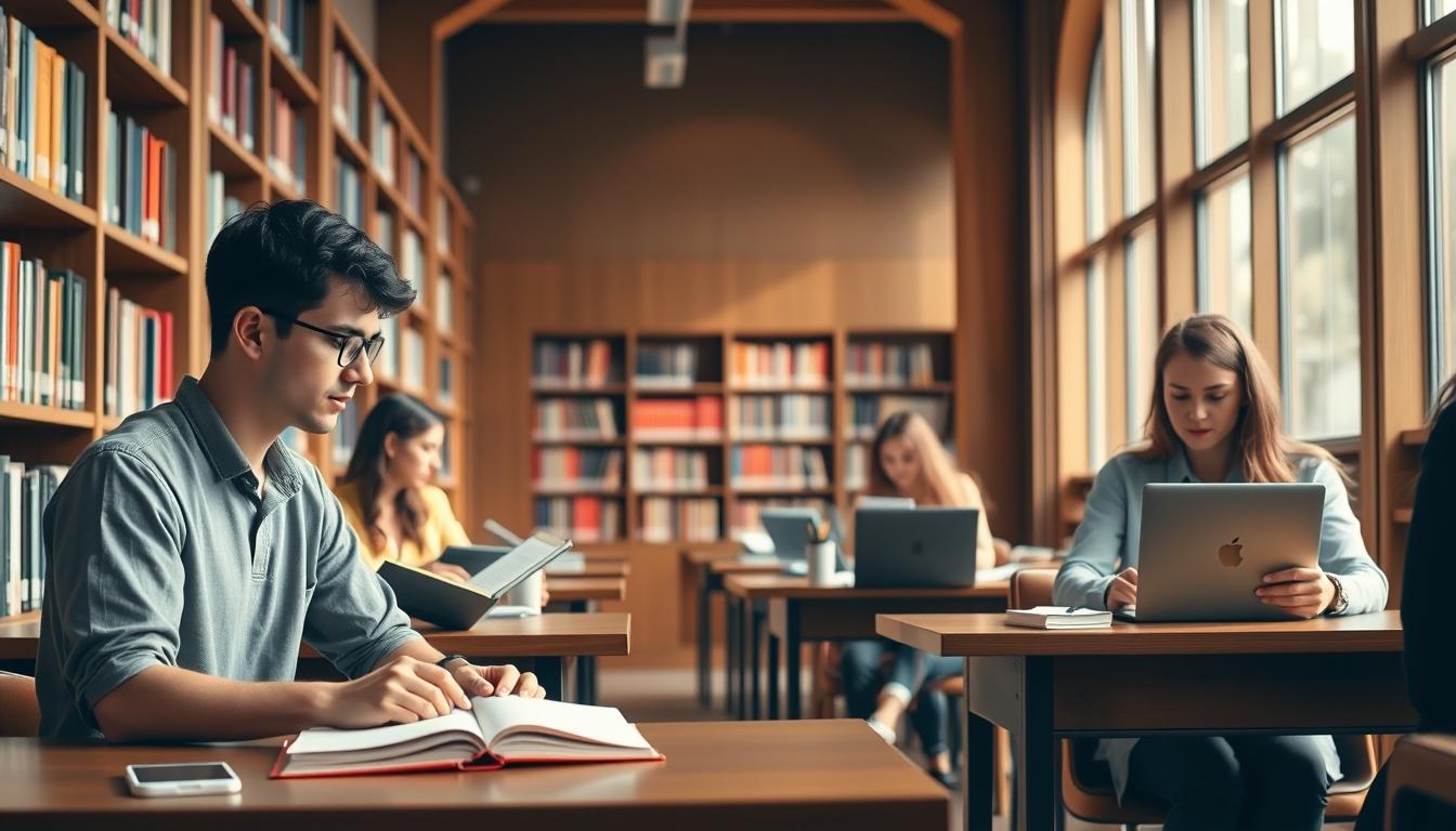 Students working in research laboratory