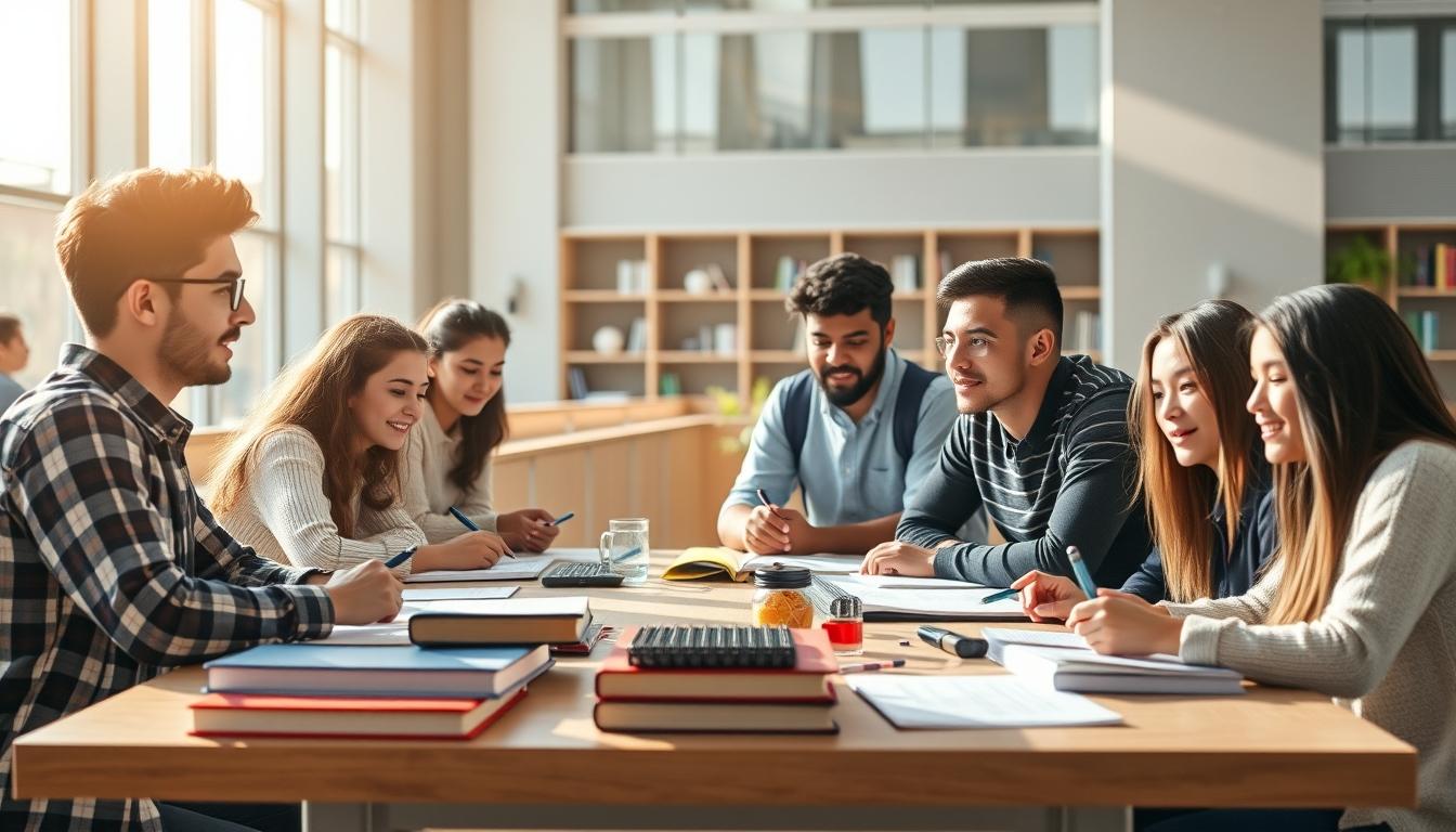 Modern university campus for students